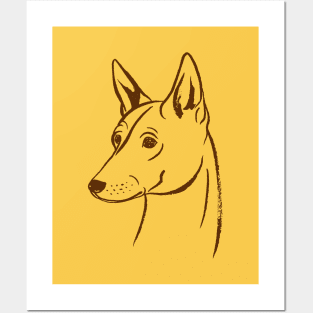 Basenji (Yellow and Brown) Posters and Art